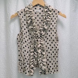 Polka dot sleevelss top